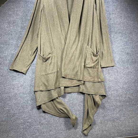 Logo by Lori Goldstein Cardigan Sweater Women's Plus 2X Brown Open Front - Picture 3 of 11